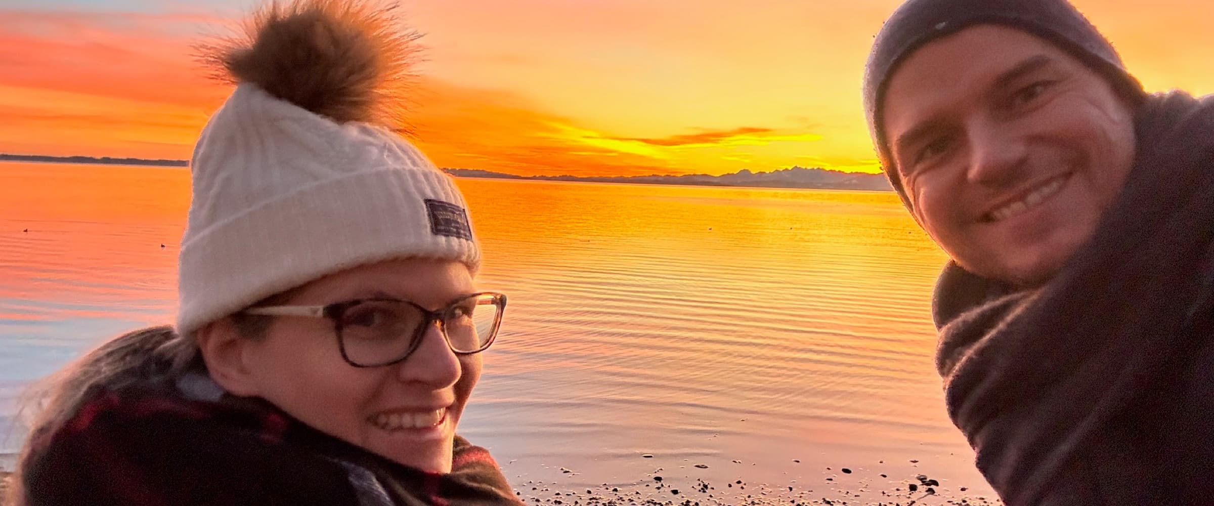 Sven Weiß und Janine am Meer