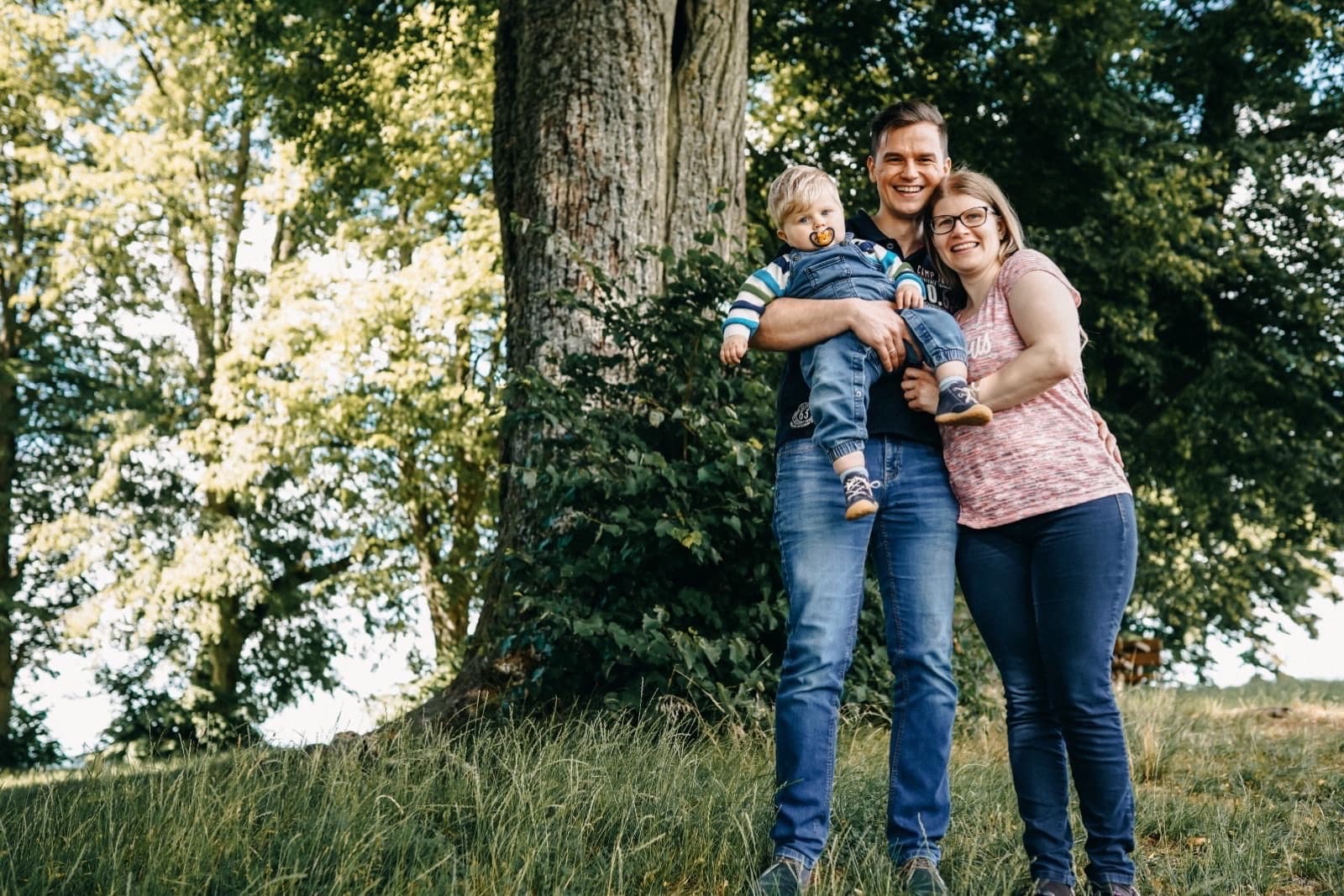 Sven Weiß mit seiner Familie